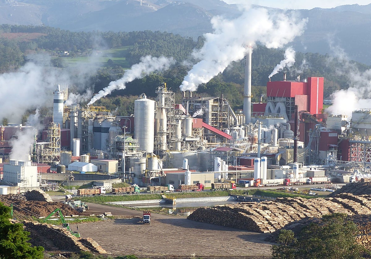Fábrica de Ence en Navia.