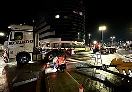 Pruebas de acceso al Tallerón con un camión de 22 metros