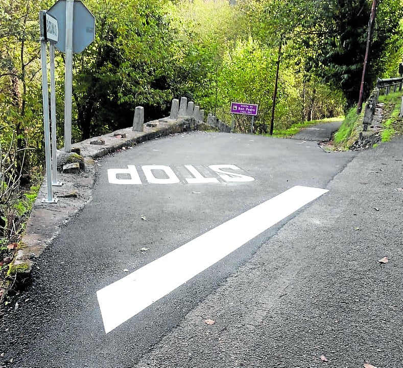 Zona de Bárzana en la que se mejoraron los accesos