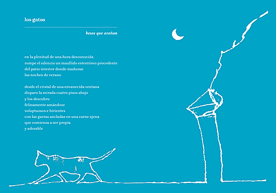 Una de las páginas del poemario que ilustra Pelayo Ortega.