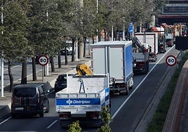 Una concentración de camioneros.