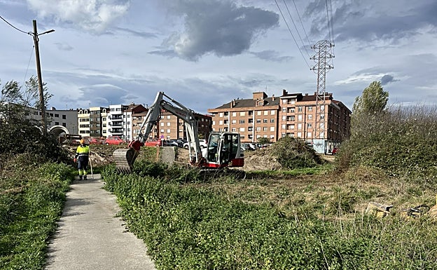 Ejecución de trabajos en el extremo norte del futuro bulevar.