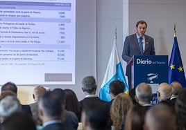 Oscar Puente durante el acto de esta mañana