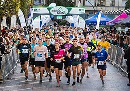 Instante de la salida en el centro de Pola de Siero.