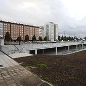 Aspecto que presentan actualmente las obras del aparcamiento de la avenida de Portugal