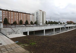 Aspecto que presentan actualmente las obras del aparcamiento de la avenida de Portugal