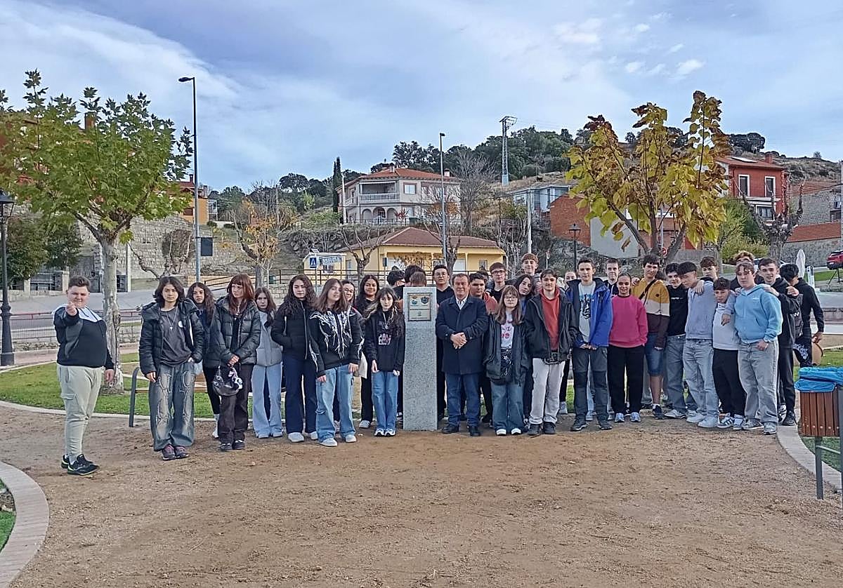 Los alumnos en uno de los días de la visita a tierras de Ávila.