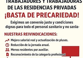 Uno de los carteles que han preparado los convocantes.