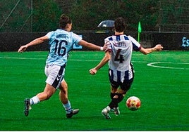 Goretti, en una acción del partido de ayer en Vigo.