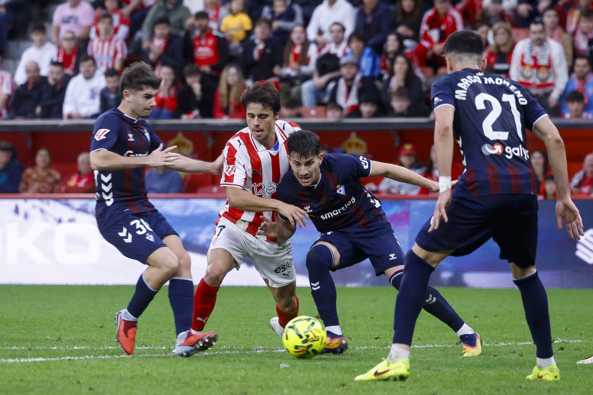 Las mejores jugadas del Sporting de Gijón 1-1 Eibar, en imágenes