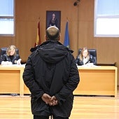 El autor del incendio del monte Naranco en 2023, durante el juicio celebrado este lunes.