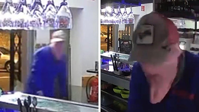 Un robo captado por la cámara de seguridad de uno de los establecimientos afectados.