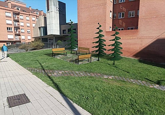 Infografía de la parcela de la calle Periodista Francisco Carantoña Dubert que será convertida en zona verde.