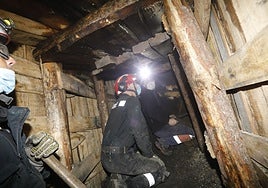Varios miembros de la Brigada de Salvamento, durante un ejercicio con la UME.