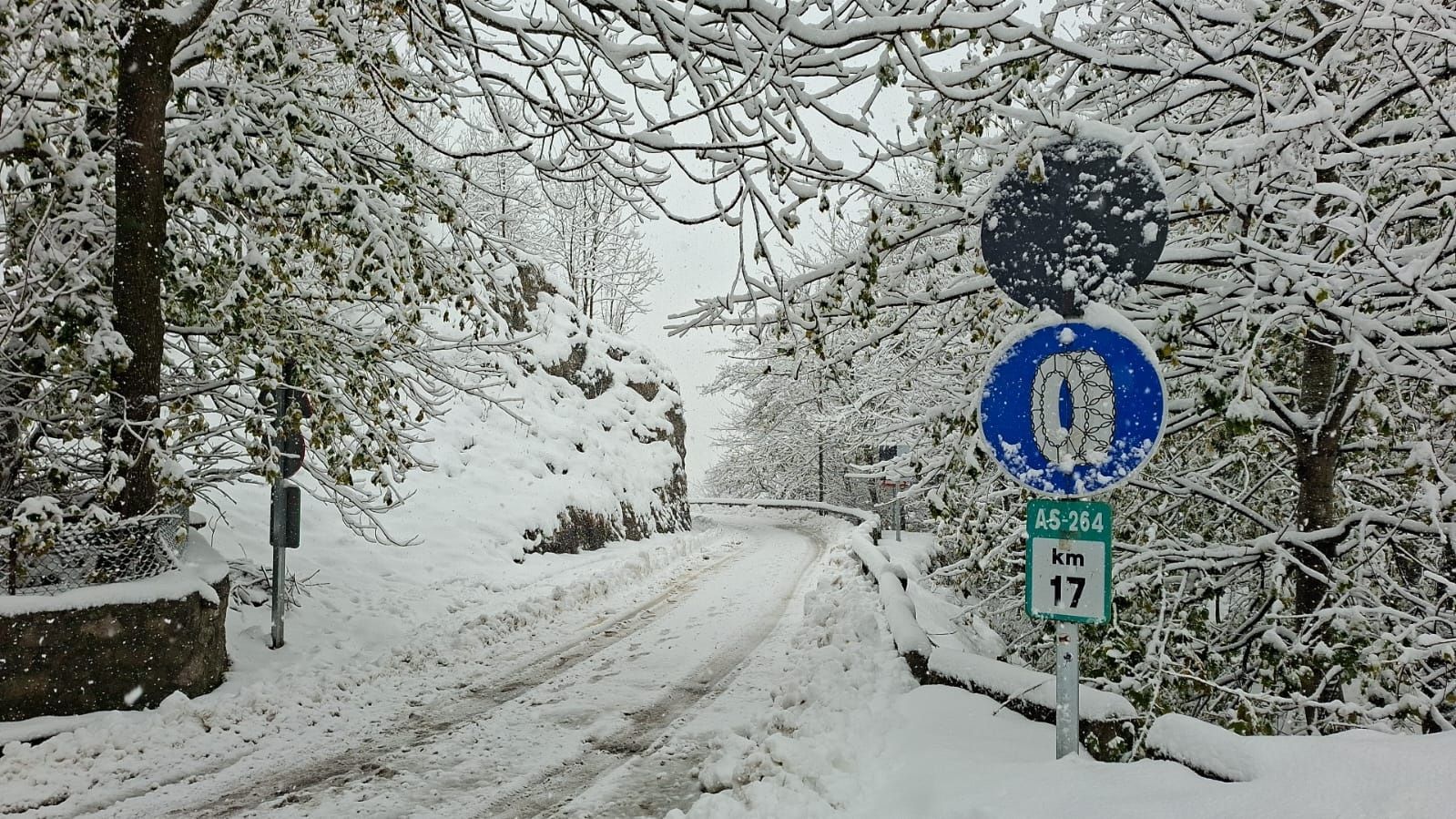 Nieve, granizo y frío en Asturias