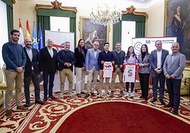 Presentación de la San Silvestre de Gijón, celebrada ayer en el Ayuntamiento de Gijón.