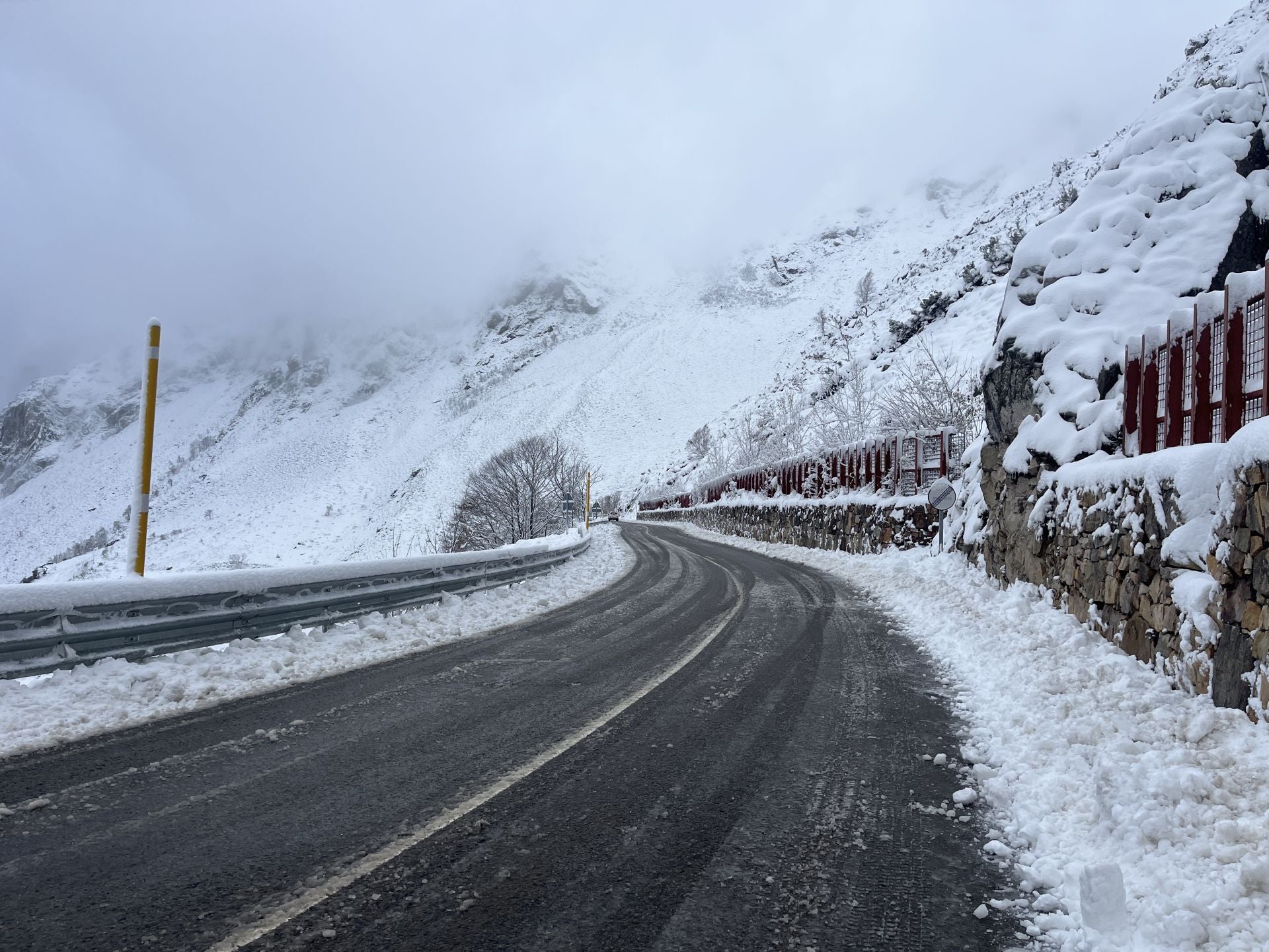 Nieve, granizo y frío en Asturias