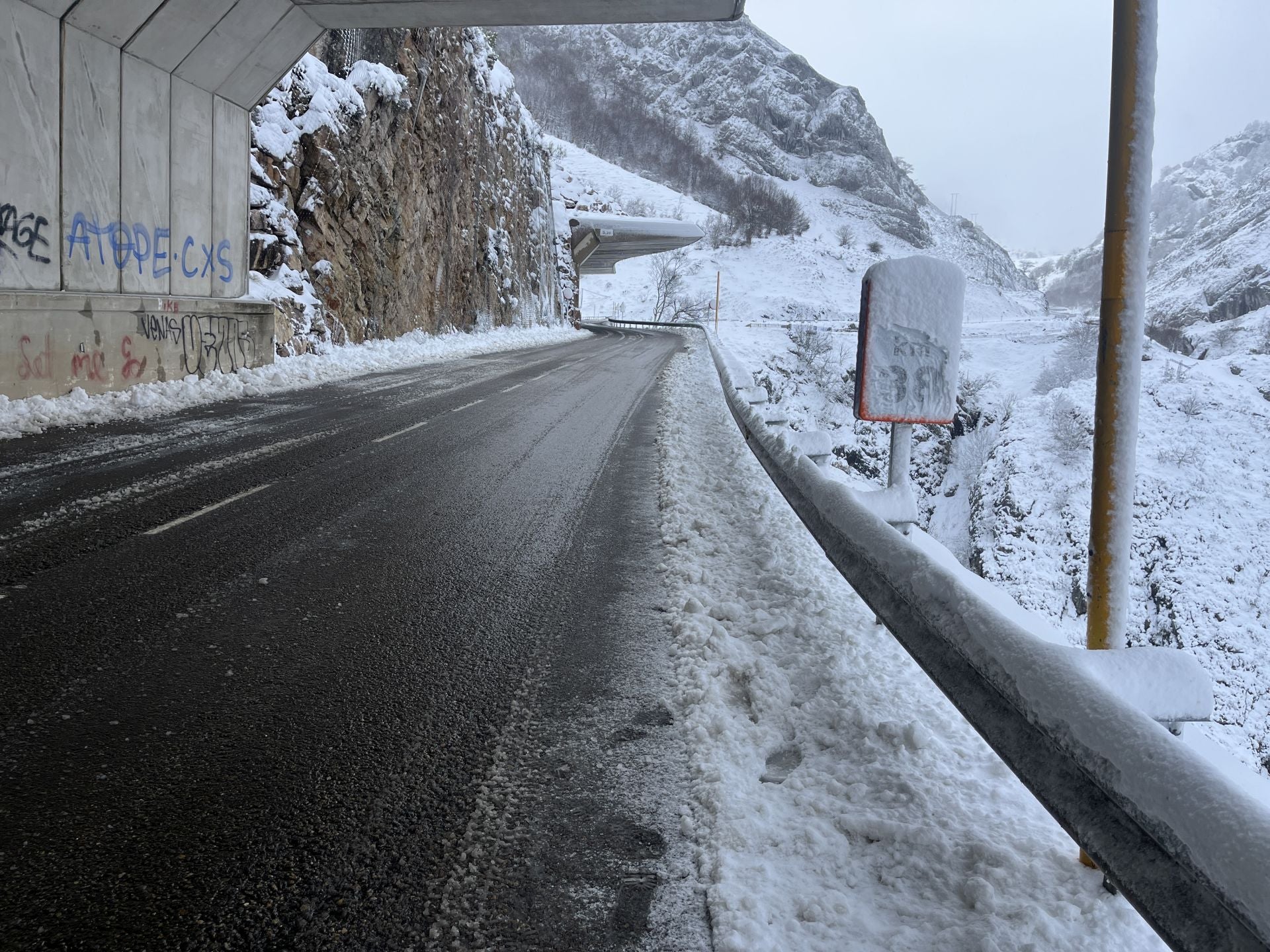 Nieve, granizo y frío en Asturias