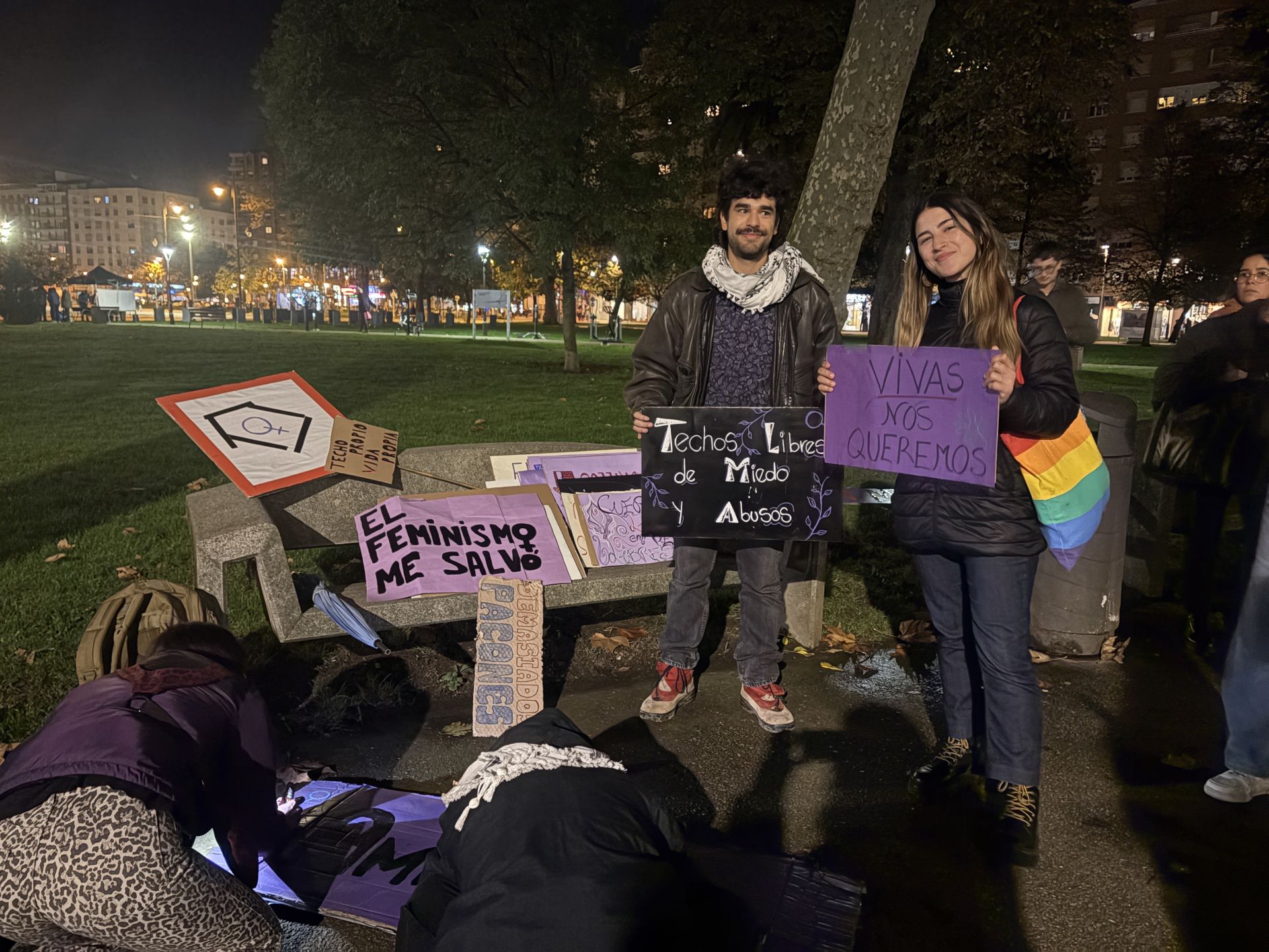 La manifestación contra la violencia machista en Avilés en imágenes