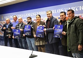 Vili, Vicente, Campillo, Suárez, Covadonga Díaz, Martín Peláez, Carlos Muñoz y Esteban.