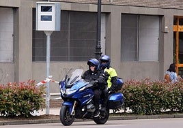 Cinemómetro instalado en la calle Hermanos Pidal.