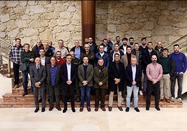 Los miembros del SIPLA presentes en el acto de homenaje celebrado en el Auditorio Príncipe Felipe.