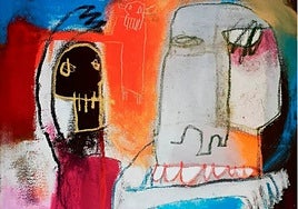 Obra de Edgar Plans, artista presente en la feria.