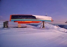 Parte alta de la estación invernal Valgrande-Pajares, donde se encuentra la base de retorno de la telecabina.
