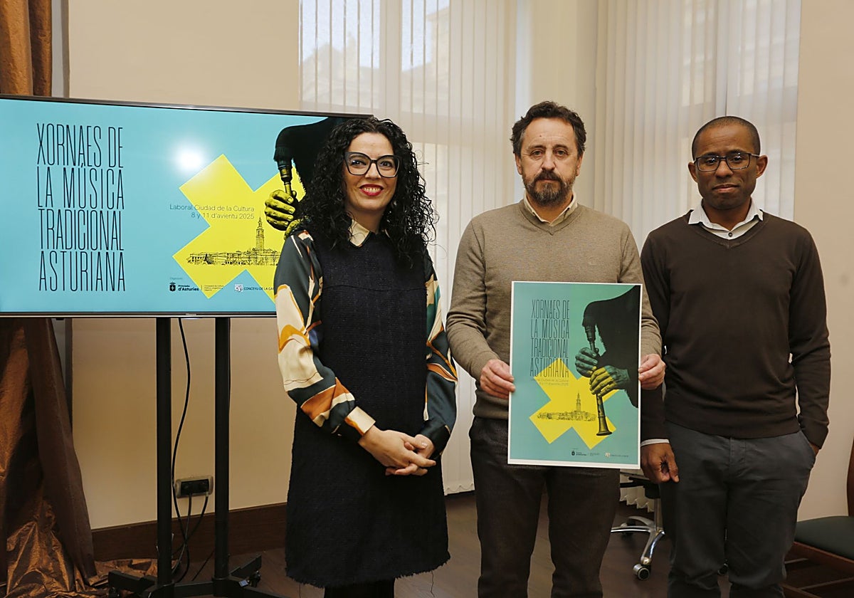 Vanessa Gutiérrez con Flavio Rodríguez y Tomás Esolá.