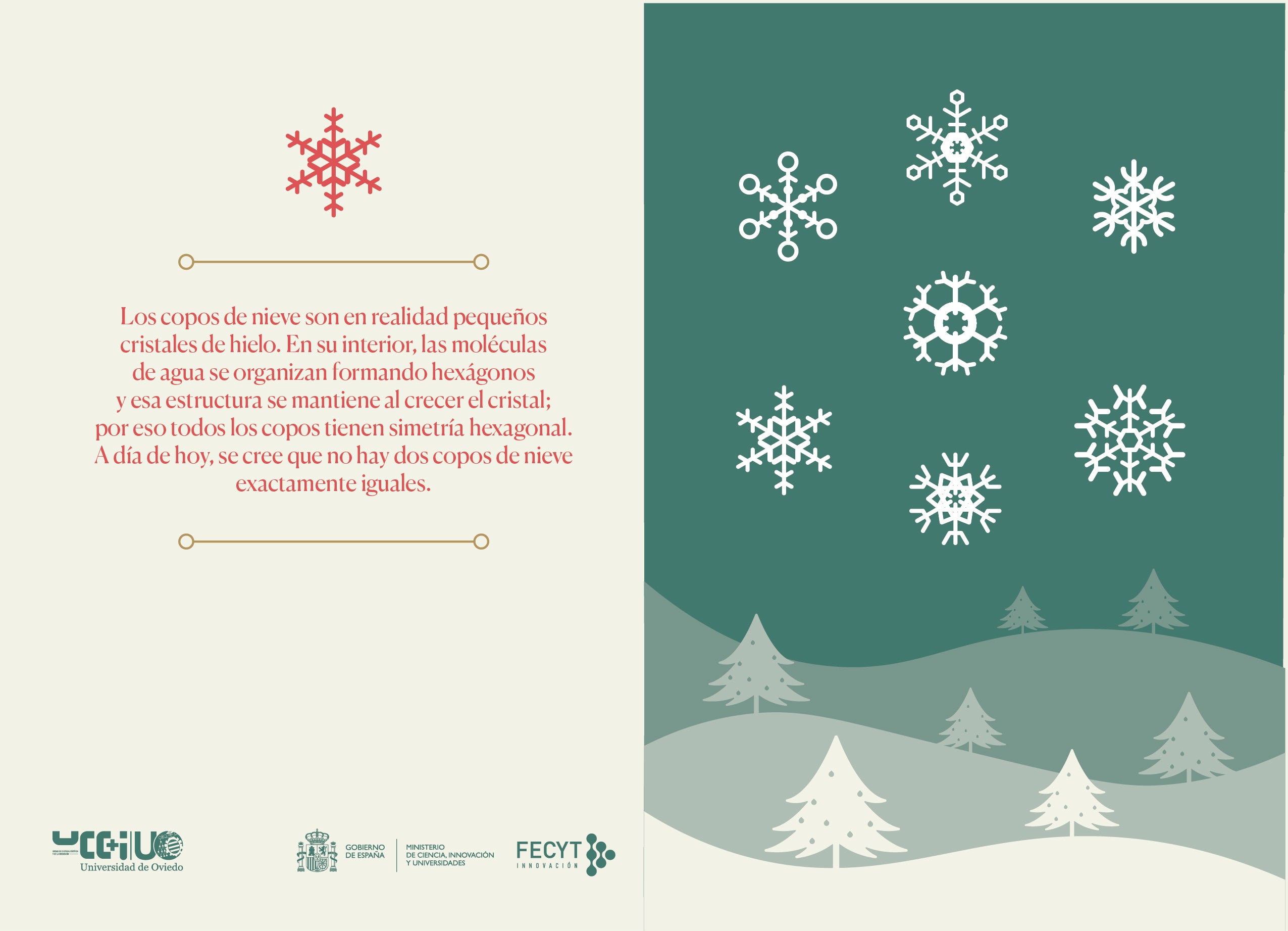 Una Navidad cargada de ciencia: postales y calendario de Adviento para felicitar las fiestas de la Universidad de Oviedo