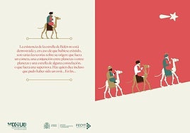 Postal científica dedicada a la estrella de Belén.