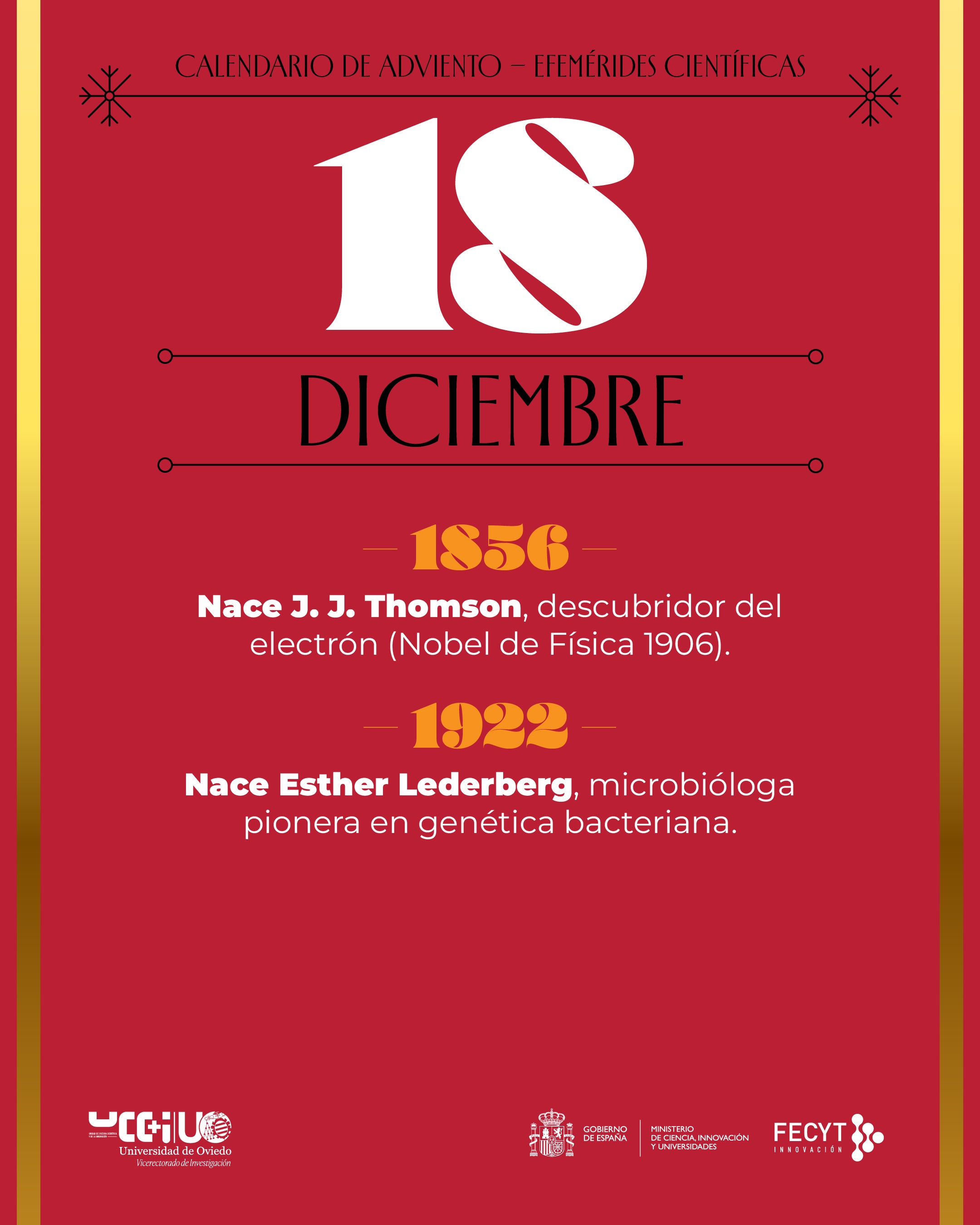 Una Navidad cargada de ciencia: postales y calendario de Adviento para felicitar las fiestas de la Universidad de Oviedo