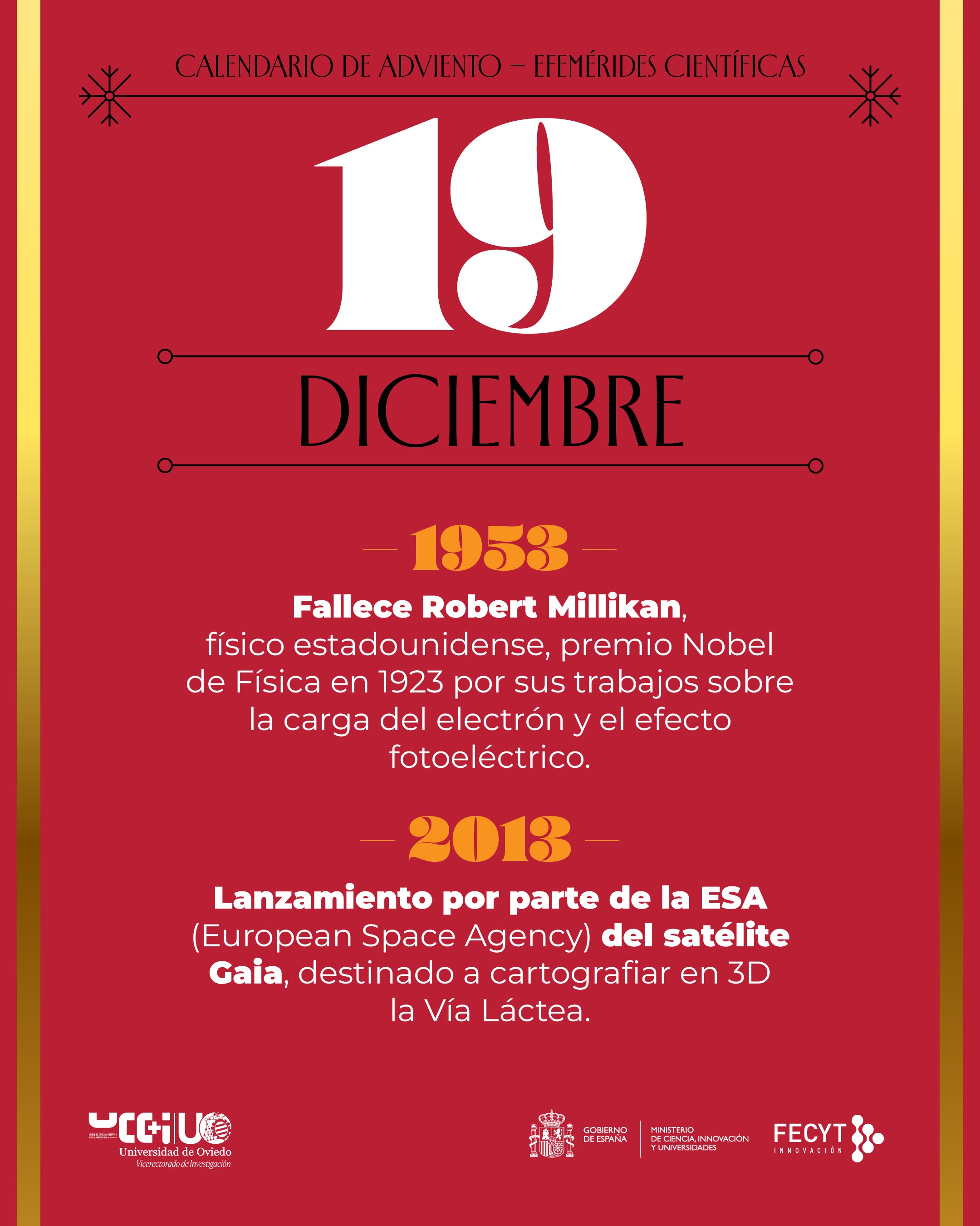 Una Navidad cargada de ciencia: postales y calendario de Adviento para felicitar las fiestas de la Universidad de Oviedo