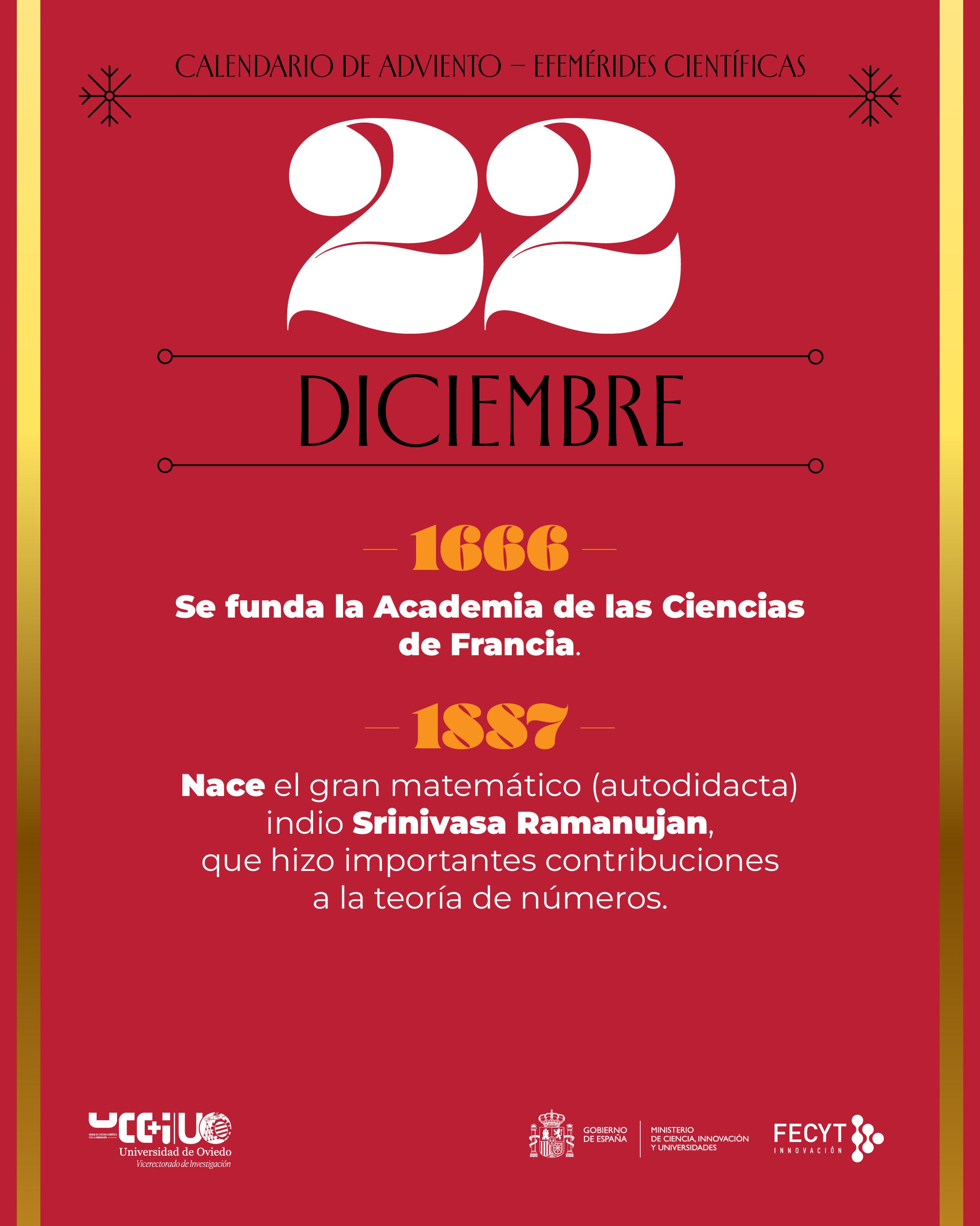 Una Navidad cargada de ciencia: postales y calendario de Adviento para felicitar las fiestas de la Universidad de Oviedo