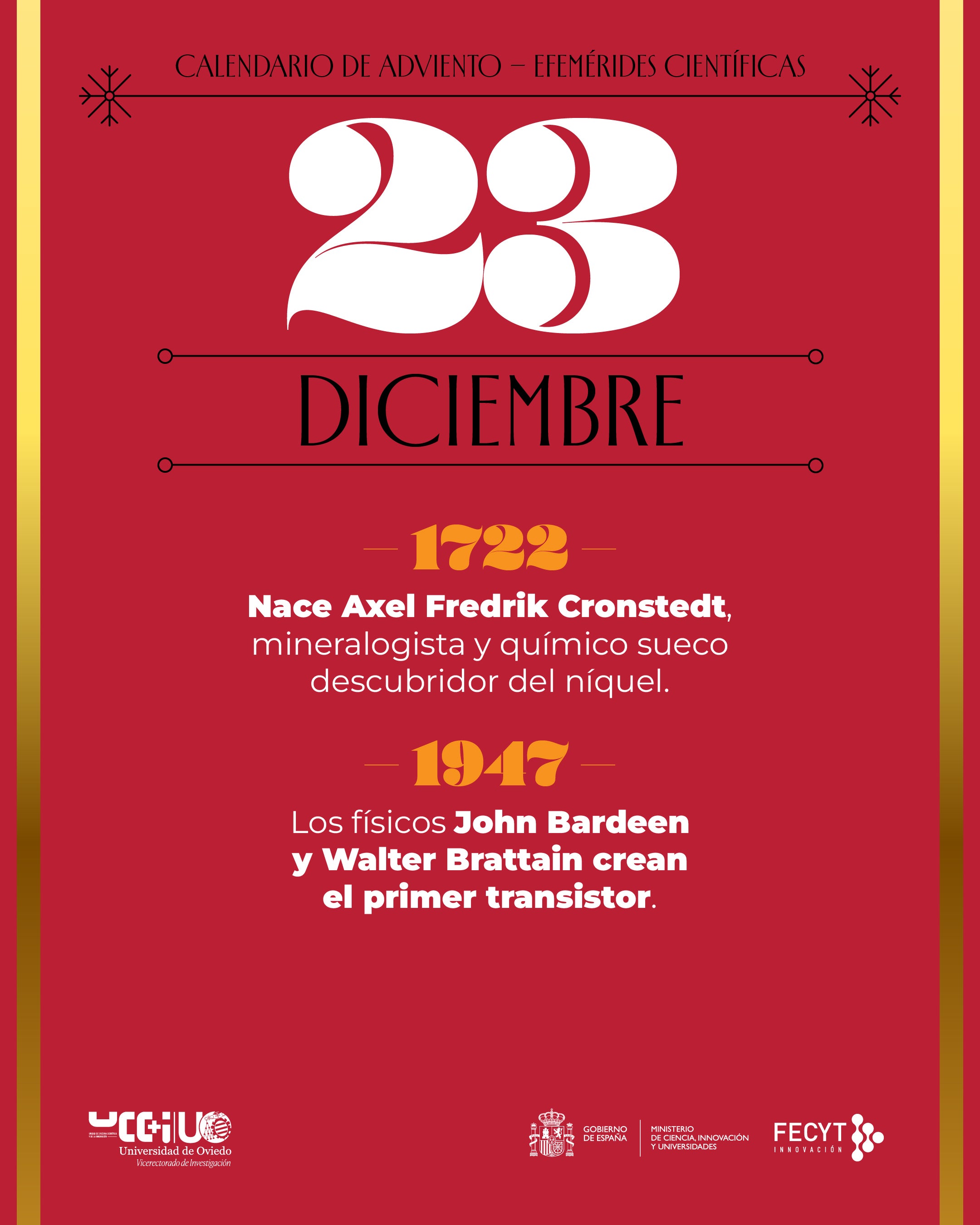 Una Navidad cargada de ciencia: postales y calendario de Adviento para felicitar las fiestas de la Universidad de Oviedo