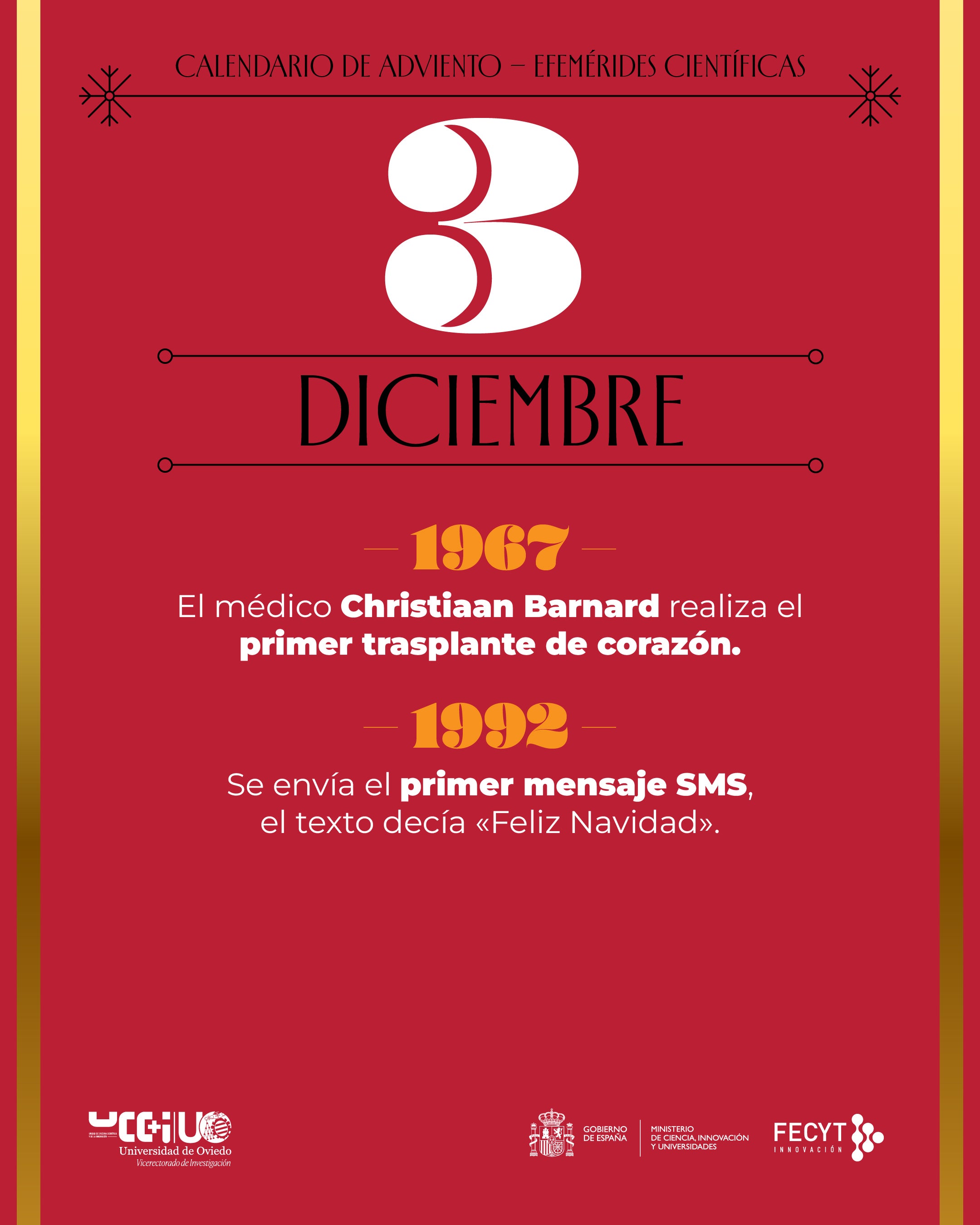 Una Navidad cargada de ciencia: postales y calendario de Adviento para felicitar las fiestas de la Universidad de Oviedo