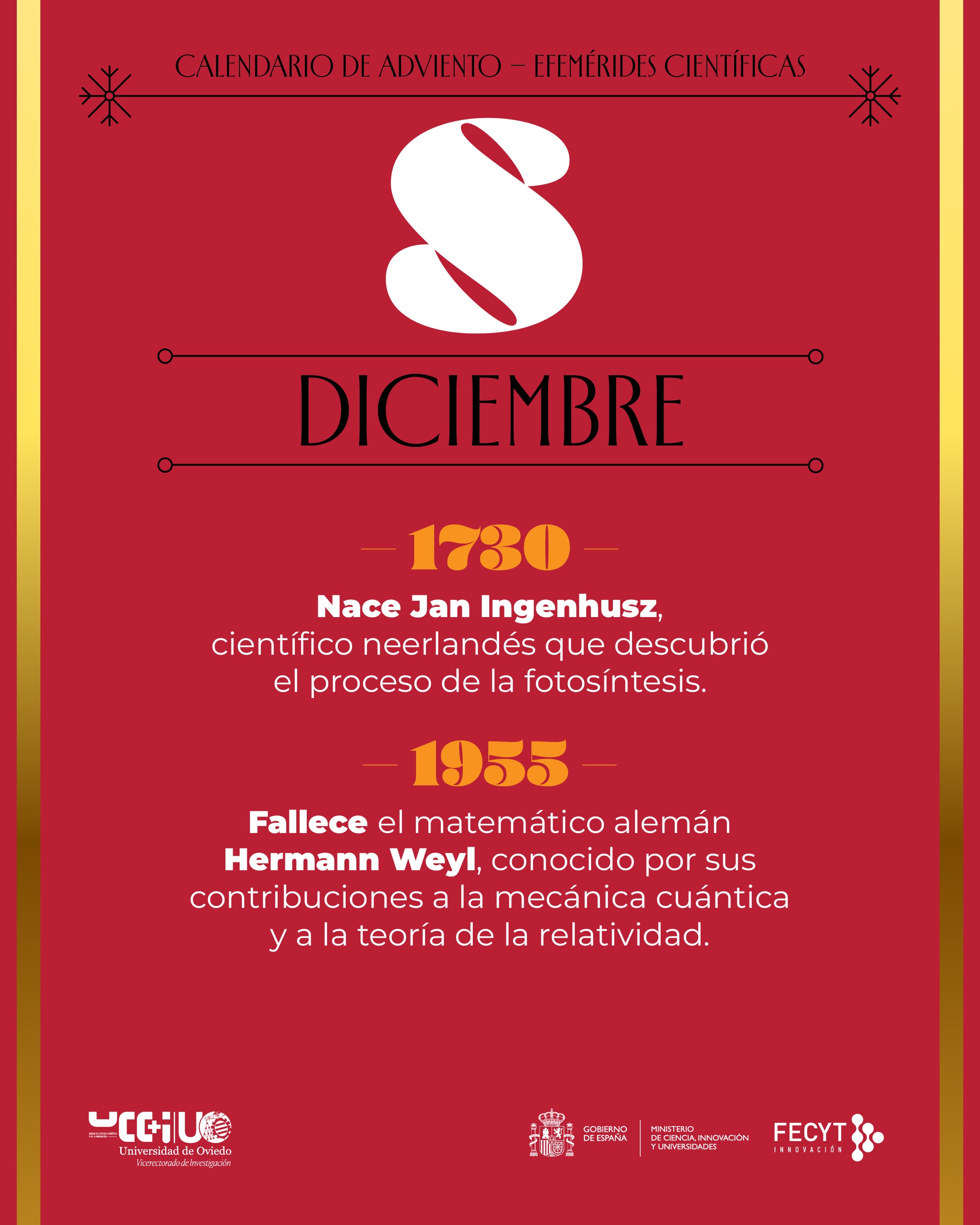 Una Navidad cargada de ciencia: postales y calendario de Adviento para felicitar las fiestas de la Universidad de Oviedo