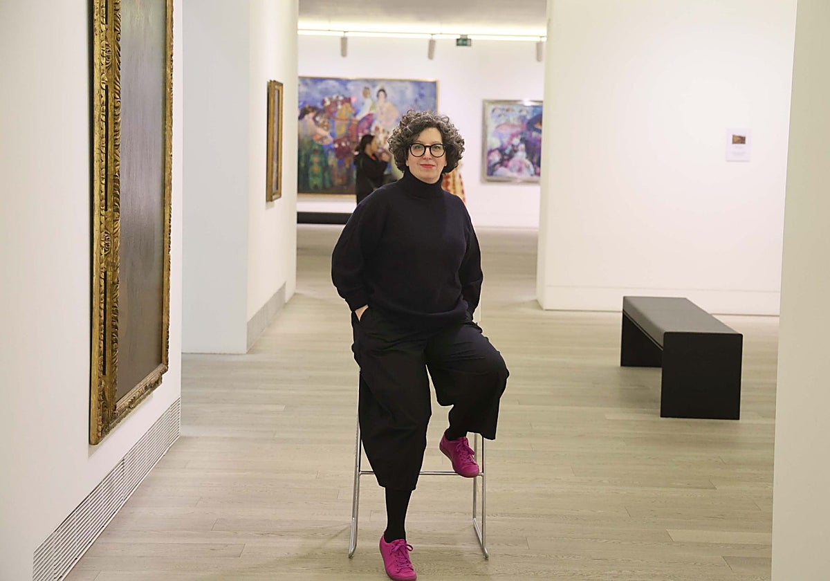 María López-Fanjul, en una de las salas del museo.