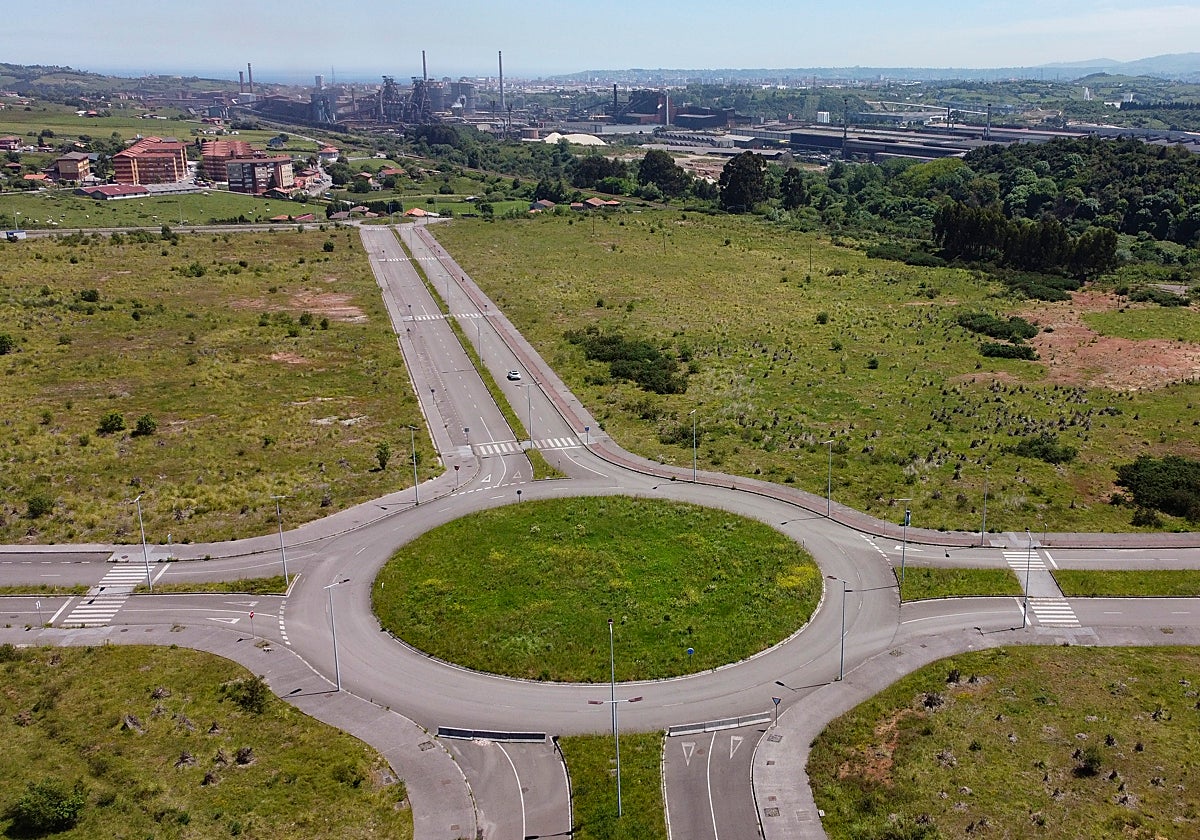 Vista aérea de los terrenos urbanizados de la primera fase de la ZALIA de los que Sunwafe ocupará prácticamente la mitad.