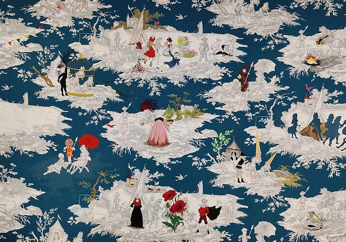 Una de las obras de Estefanía Martín Sáenz que se exponen en Llamazares Galería.