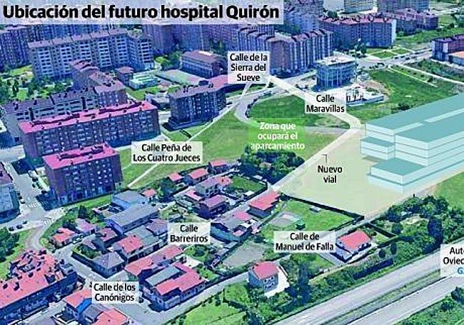 Gráfico donde se muestra cómo será el nuevo centro hospitalario de Quirónsalud.