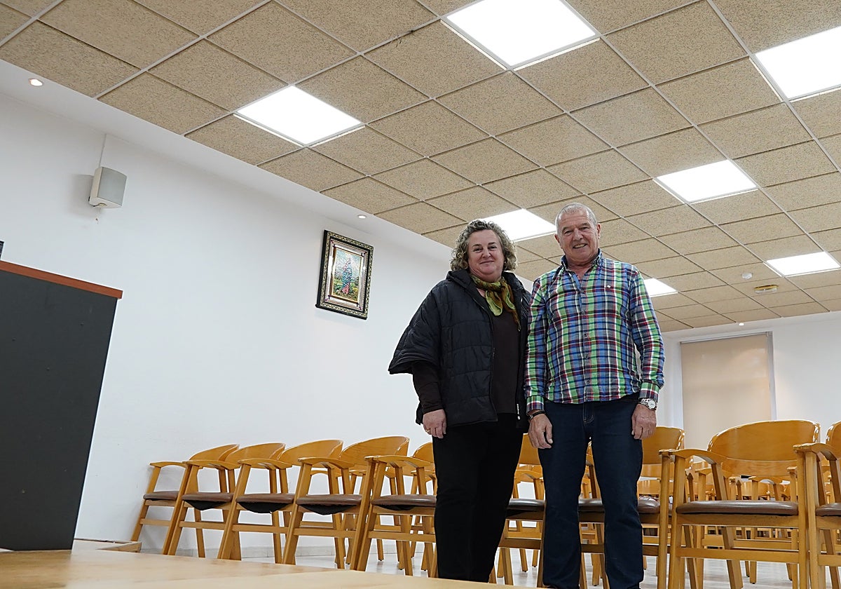Pilar Santianes y Raimundo Díaz, en centro social de Santa Marta