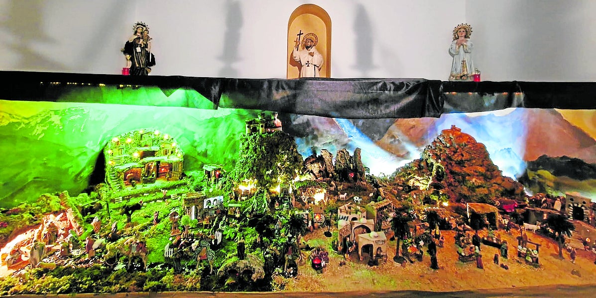 Nacimiento colocado en la capilla de Bueño.