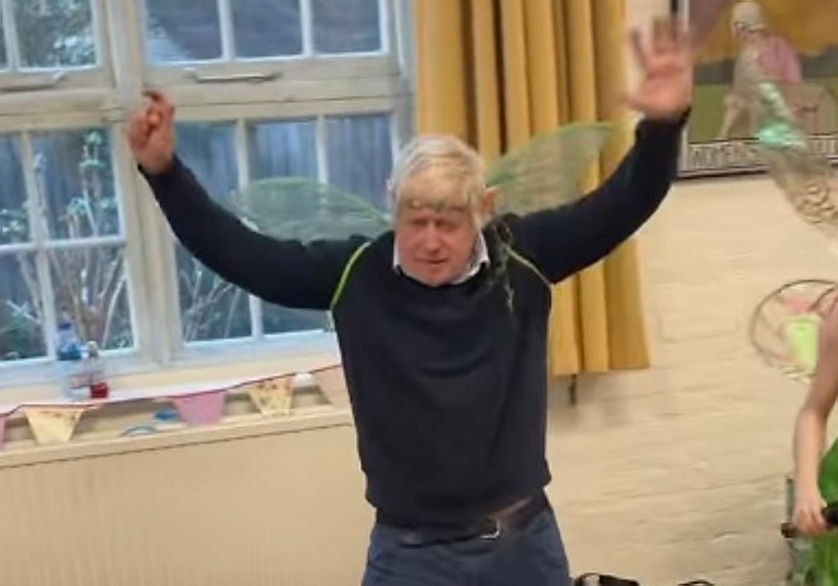 Boris Johnson en el cumpleaños de su hija Romy