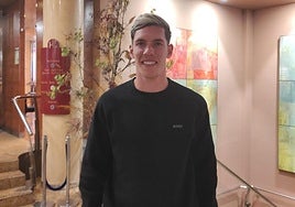 Thiago Borbas a su llegada al aeropuerto de Asturias.