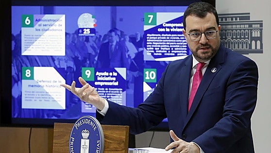 Barbón despide el año del «resurgir» de Asturias: «Hemos cumplido 21 de los 25 objetivos marcados»
