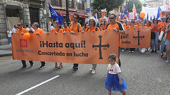 Los docentes de la concertada piden en Asturias «igualdad»