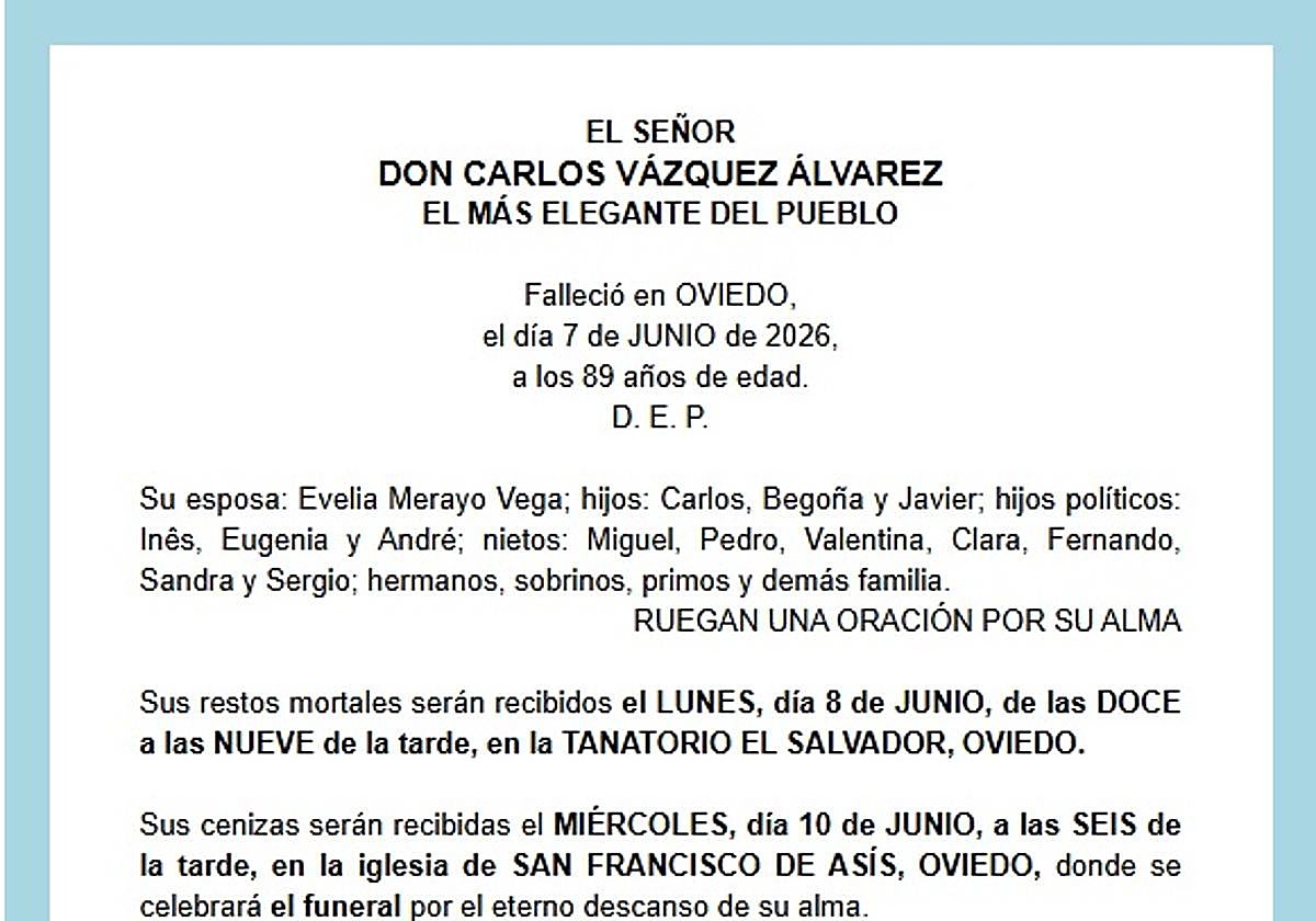 Celebran en Oviedo el funeral del hombre «más elegante del p
