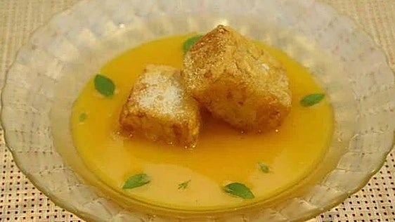 Receta: sopa fría de naranja con sidra frita