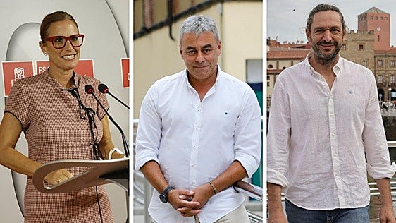 Los tres candidatos de las primarias del PSOE se lanzan a la campaña a por el voto de los 1.258 afiliados de Gijón